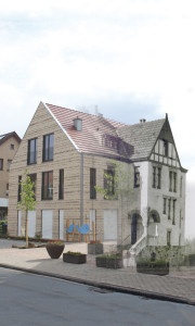 Fotomontage Neuer Kindergarten/Altes Pfarrhaus